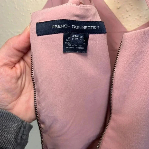 French Connection Size 4 Pink Strappy Fit and Flare Dress - Picture 10 of 11